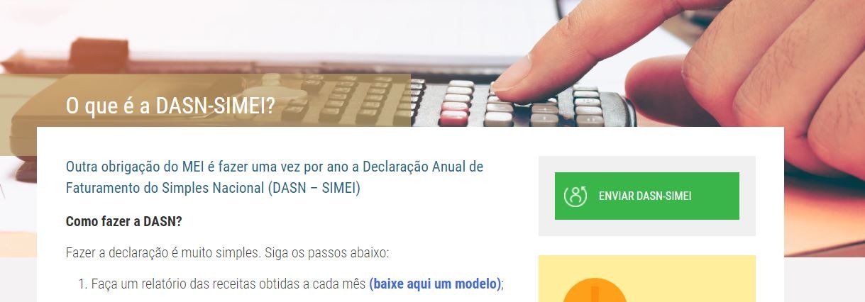 Prazo para apresentar declaração anual do MEI termina hoje Portal do Empreendedor-MEI.