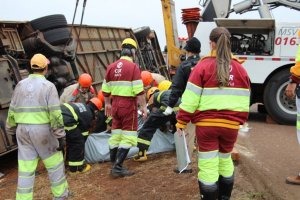 Identificada vítima fatal de acidente com ônibus na BR-163 Foto: Rones Cezar/ Alvorada Informa