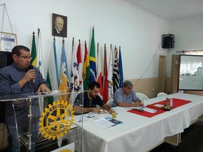 Pedro Pepa participa de reunião do Rotary e fala sobre trabalhos e projetos A reunião aconteceu na manhã de quarta-feira (06) no Rotary / Foto: Assessoria