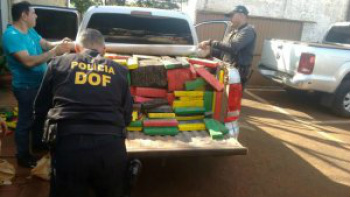 DOF apreende dois carros roubados com mais de 3t de maconha Foto: Divulgação/DOF