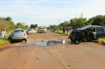 Colisão frontal na MS-162 mata mulher e deixa feridos Foto: Reginaldo Mello/Região News