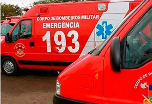 Funcionária de hotel fica ferida ao cair do 5º andar quando limpava janela Divulgação - Corpo de Bombeiros