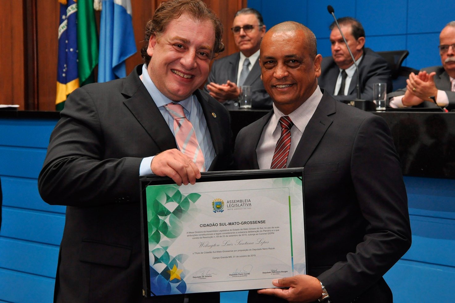 Chefe do Estado-Maior-Geral da PM é homenageado com título de Cidadão Sul-Mato-Grossense