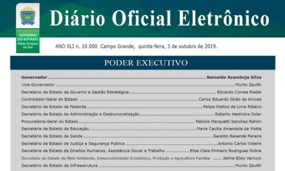 Contando a história de MS, Diário Oficial do Estado completa 10 mil edições