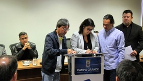 Prefeito empossa conselho que ajudará a fiscalizar e dar sugestões para obra Prefeito empossa conselho que ajudará a fiscalizar e dar sugestões para obra