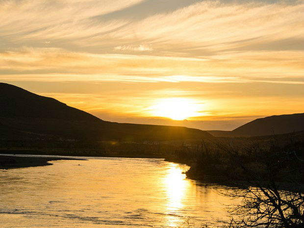 Por do sol no Parque Nacional Torres del Paine, no Chile (Foto: Rafael Martini Bueno Ávila/VC no G1)