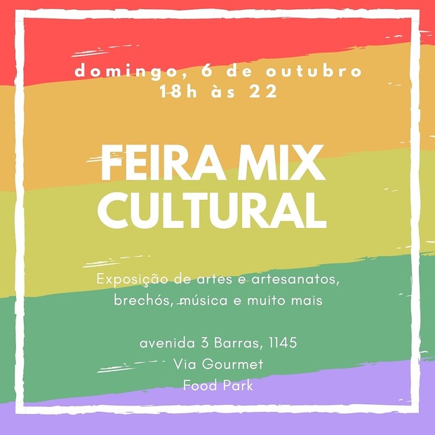 Feira Mix Cultural reúne arte, artesanato, música e outras ‘cositas’ mais neste domingo