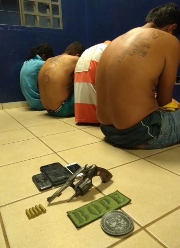Autores presos ontem pela equipe do Bope na Capital. - Divulgação
