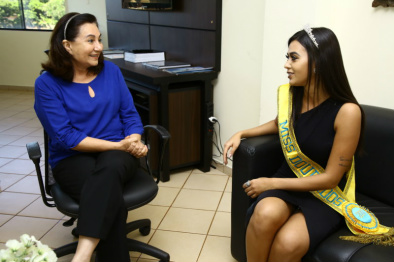 Isabela Guerra foi recebida pela prefeita Delia Razuk na manhã desta terça-feira, no Gabinete – A. Frota