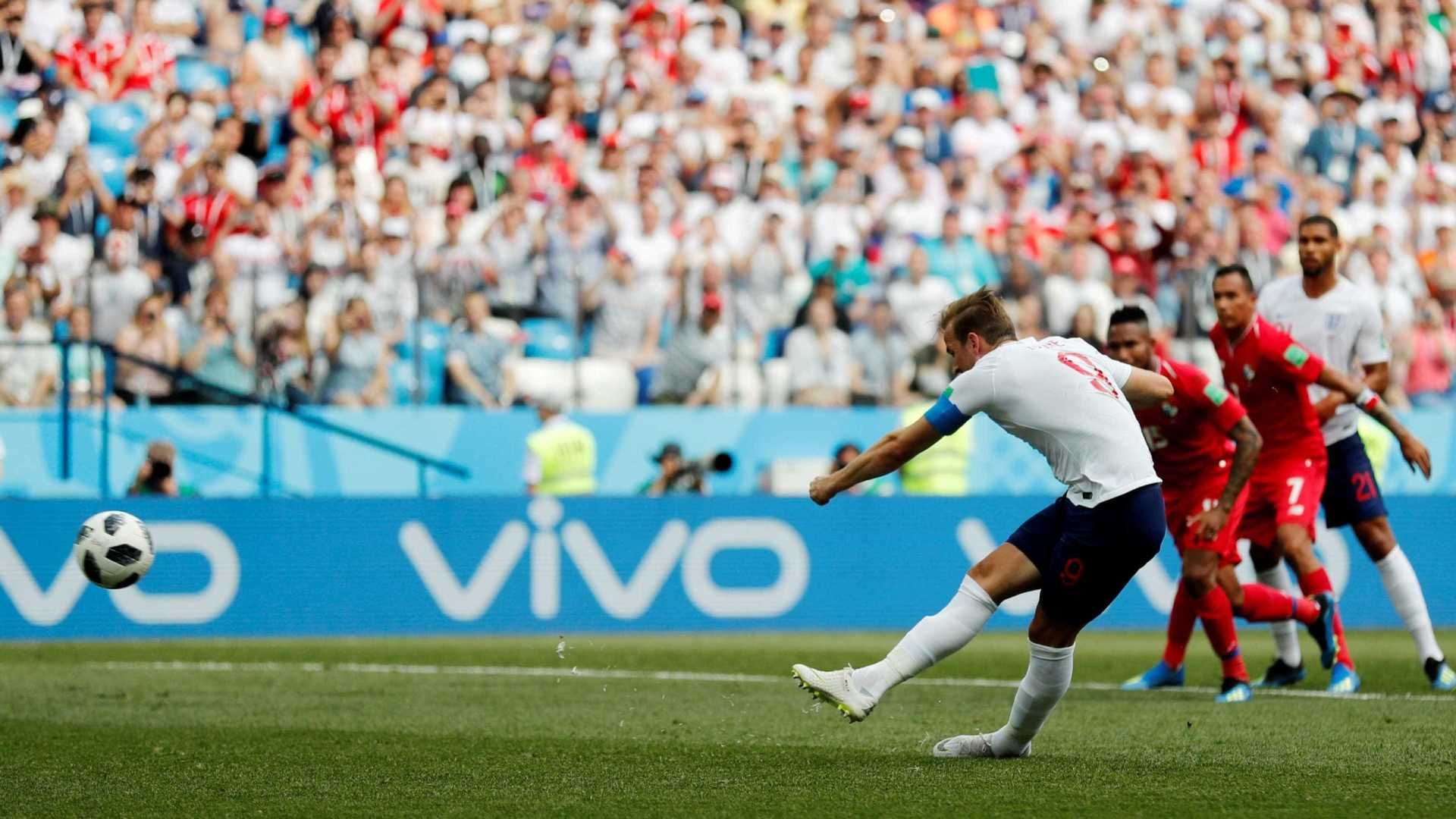 Inglaterra abre 5 a 0, no primeiro tempo, contra o Panamá REUTERS/Carlos Barria