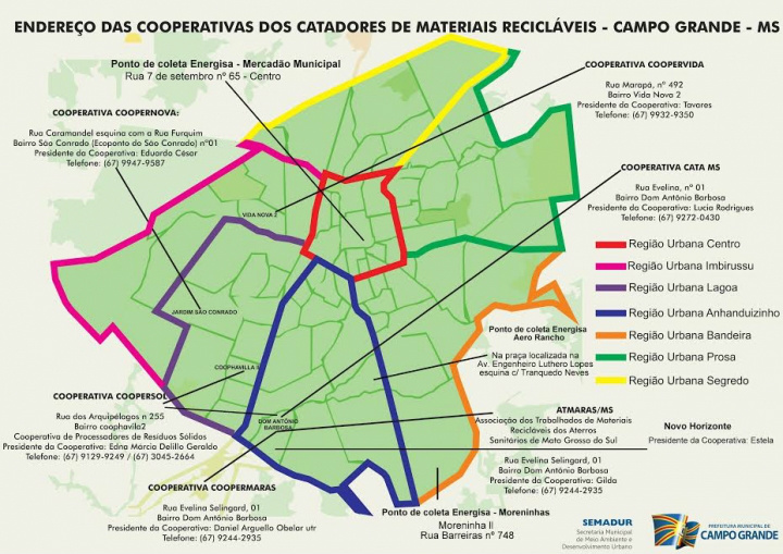 Semadur elabora mapa das cooperativas e empresas na coleta seletiva Semadur elabora mapa das cooperativas e empresas na coleta seletiva