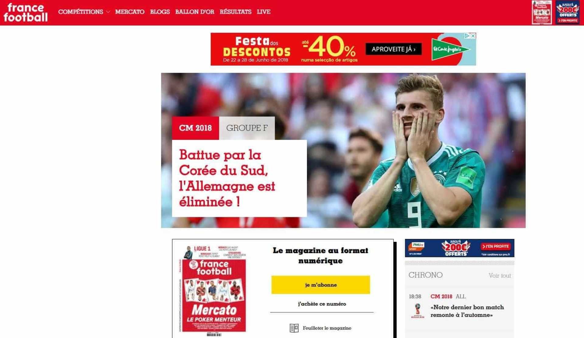 Alemanha é destaque na imprensa após eliminação vergonhosa