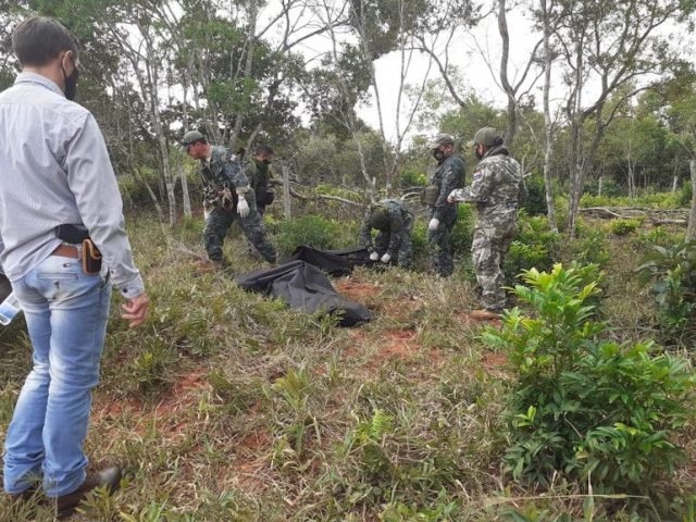 Corpos que pertenceriam aos irmãos Larrea foram encontrados a 35 km de Pedro Juan. ABC Color/Reprodução