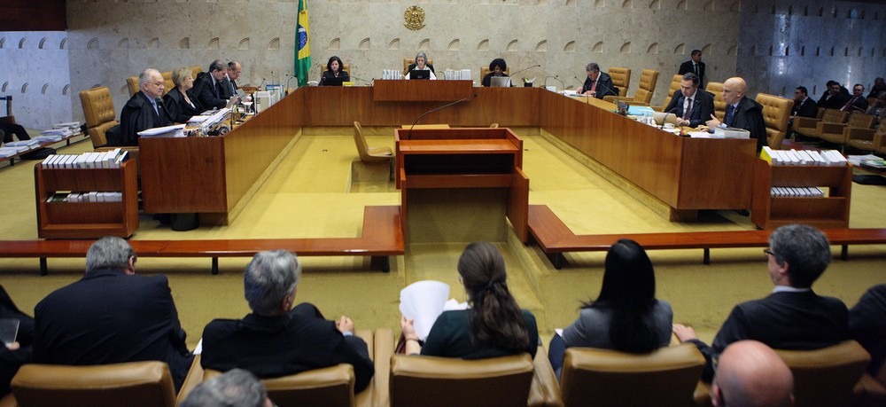 Supremo rejeita volta da obrigação de trabalhador pagar contribuição sindical Plenário do Supremo Tribunal Federal durante julgamento sobre obrigatoriedade da contribuição sindical (Foto: Carlos Moura/STF)