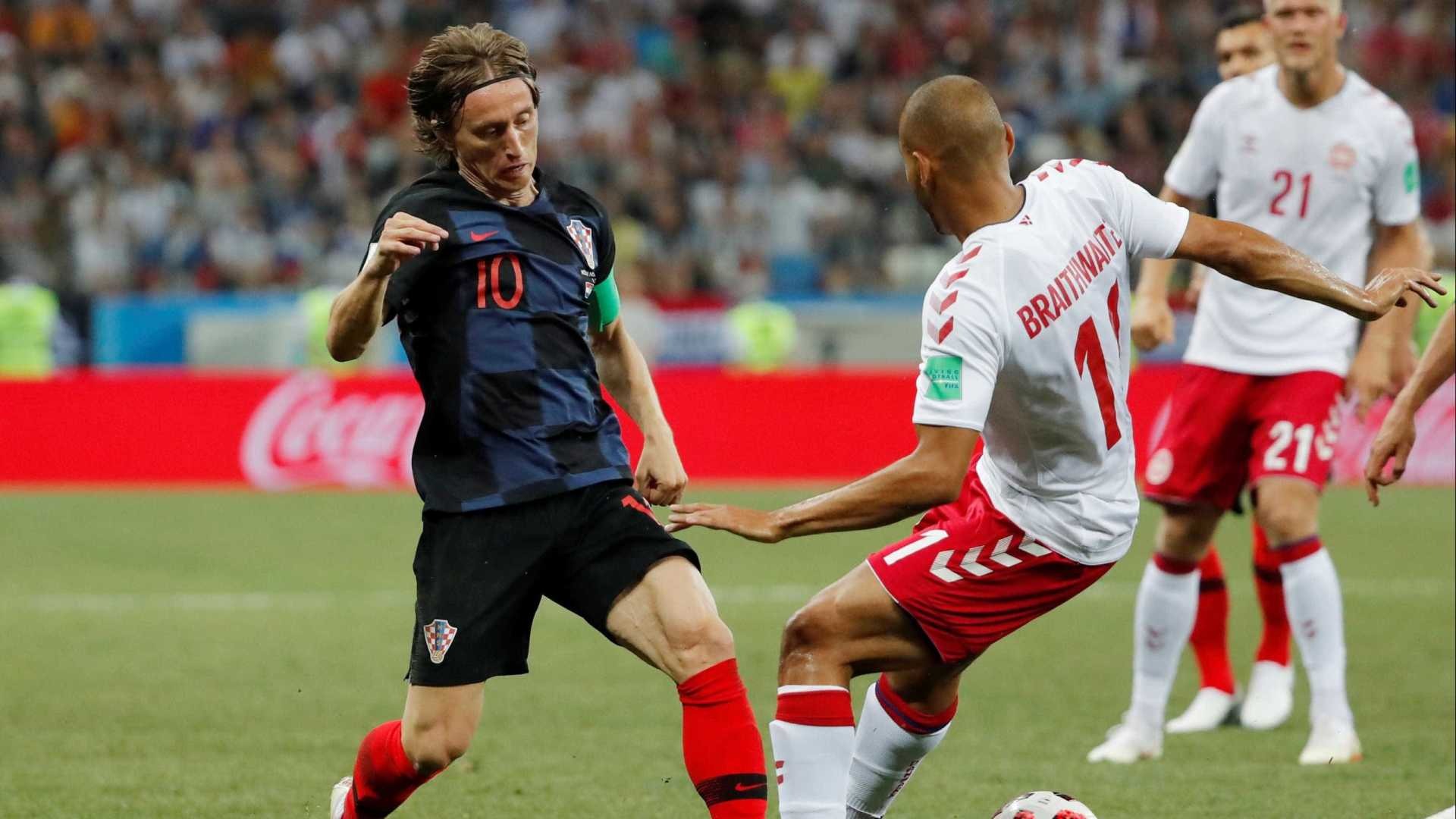 Intervalo! Croácia e Dinamarca vão empatando em 1 a 1 REUTERS