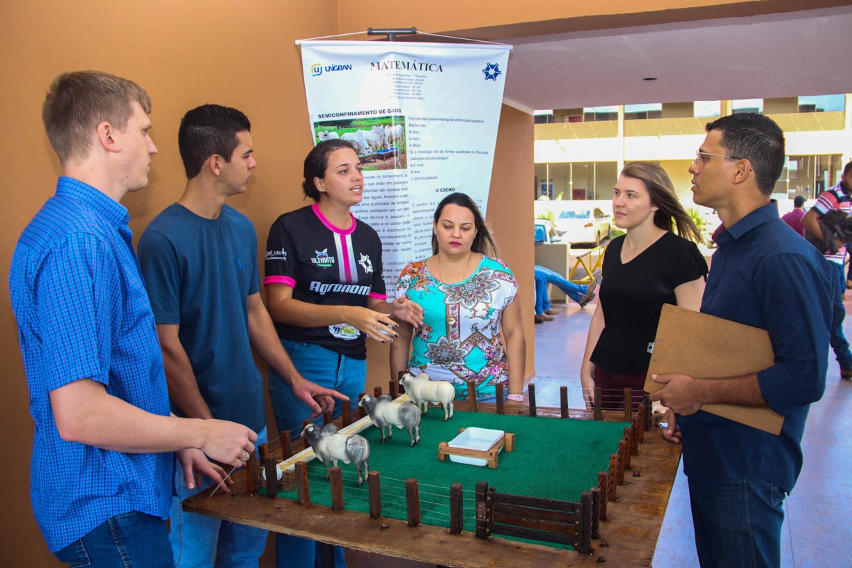 Acadêmicos de Agronomia e de Produção Agrícola aprendem Matemática construindo maquetes Criatividade das maquetes dinamizou e facilitou o aprendizado da Matemática na atuação profissional