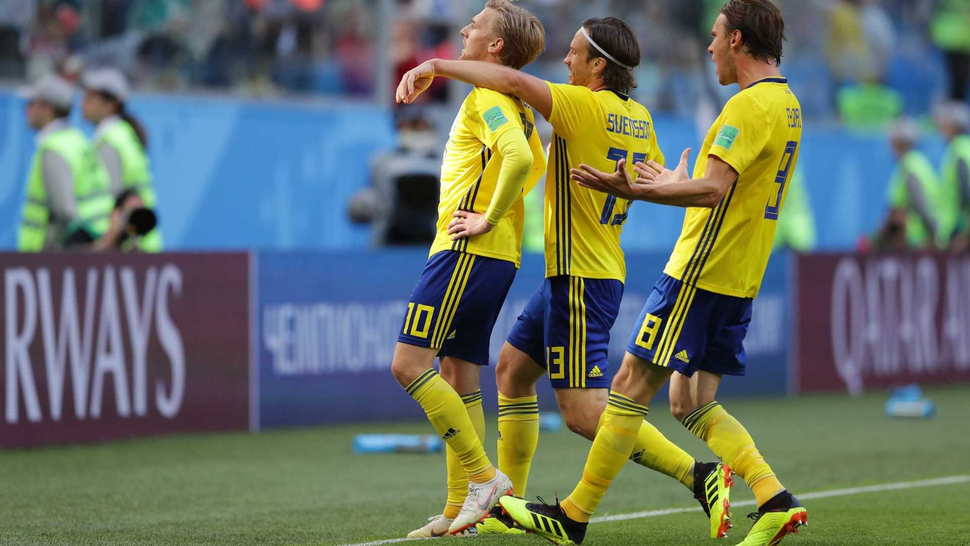 Em jogo ‘sem graça’, Suécia vence a Suíça e vai às quartas da Copa Getty Images