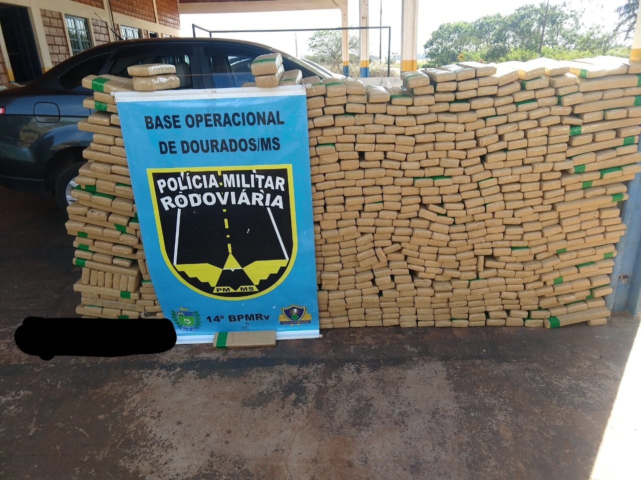 Polícia Militar Rodoviária apreende quase 800 kg de maconha em Dourados Foto: Divulgação