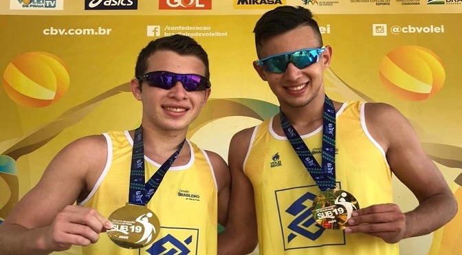 Dupla sul-mato-grossense conquista etapa do Circuito Brasileiro Sub-19 de vôlei de praia Foto: Francisco Monteiro/CBV