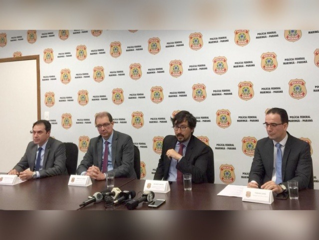 PF prende 15 pessoas na Operação Contorno Norte, dois deles em MS Coletiva em Maringá (PR). Polícia Federal/Divulgação