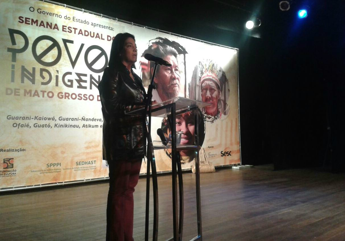 Fórum de Mulheres Indígenas discute inserção da mulher na política Elisa Cleia reforçou o compromisso do Governo do Estado com a população indígena (Foto:Chico Ribeiro)