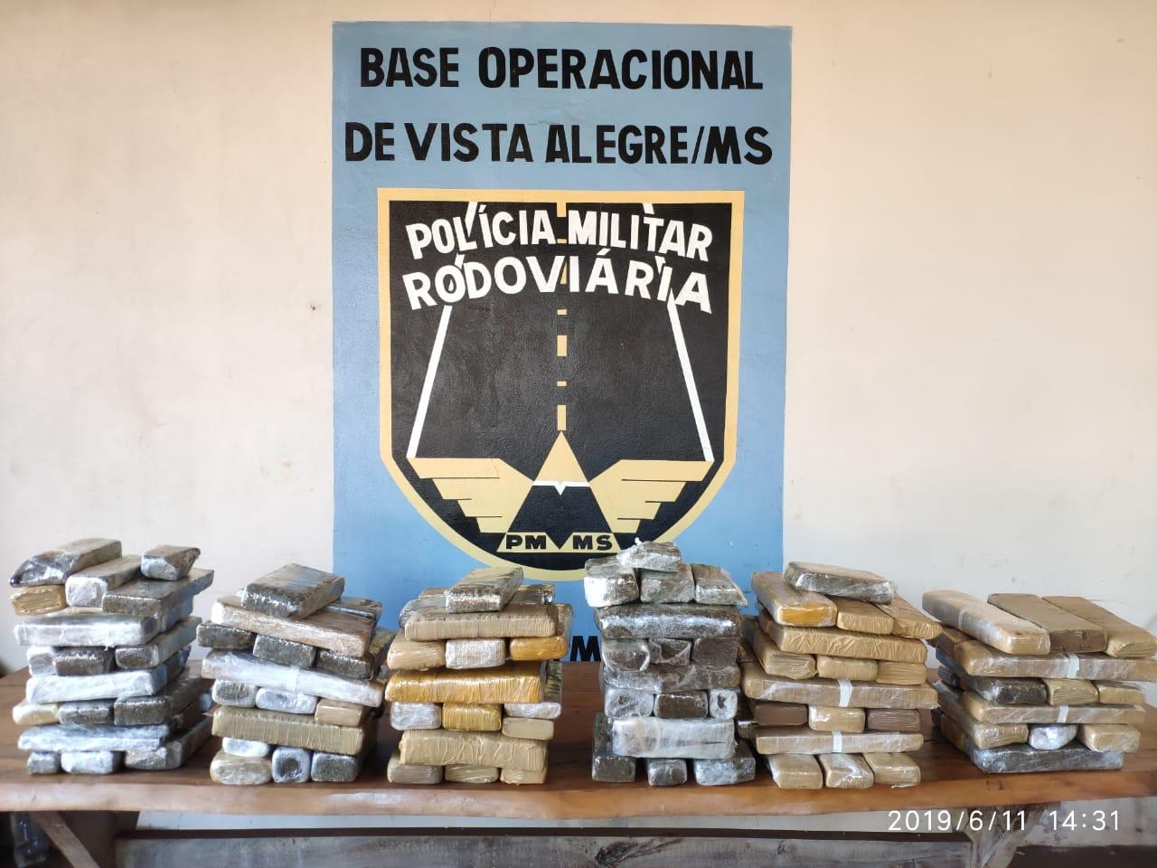 Dupla é presa na MS-164 tentando levar maconha para Bahia Divulgação