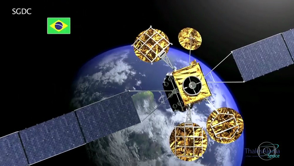 Após adiamentos por greve, satélite brasileiro deve ser lançado nesta quinta-feira na Guiana Francesa (Foto: Reprodução/TV Globo)