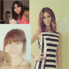 Damile estava de cabelos tingidos vermelhos, usava uma blusa preta e uma sandália marrom quando foi vista pela última vez, carregando uma mala preta de rodinhas e uma de mão, cor de rosa (Foto: Família)