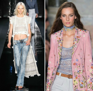 Tricô, macramê e crochê ganham força entre famosas após coleções retrô Tramas na passarela da Lily Sarti e da Pucci (Foto: ImaxTree)