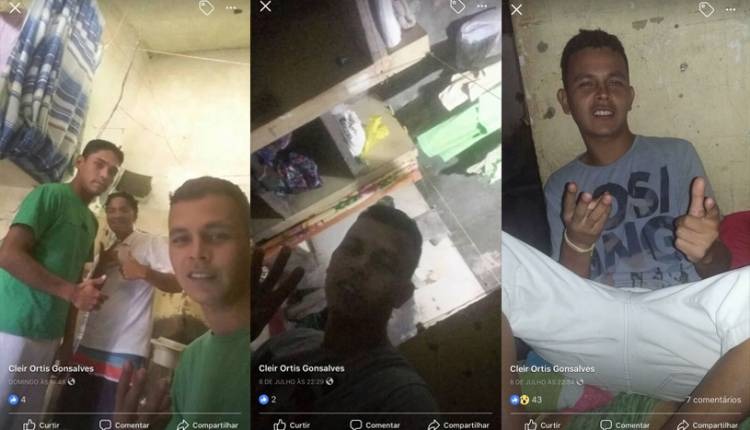 Preso faz selfies com amigos e atualiza redes sociais de dentro de presídio