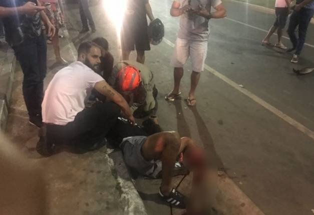 Homem tem perna amputada em acidente de trânsito (Diego de Souza/Edição MS)