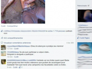 Trote que levou dois jovens ao coma alcoólico repercute no Facebook Post da mãe de garoto ganhou grande repercussão no Facebook. (Foto: Reprodução/Facebook)