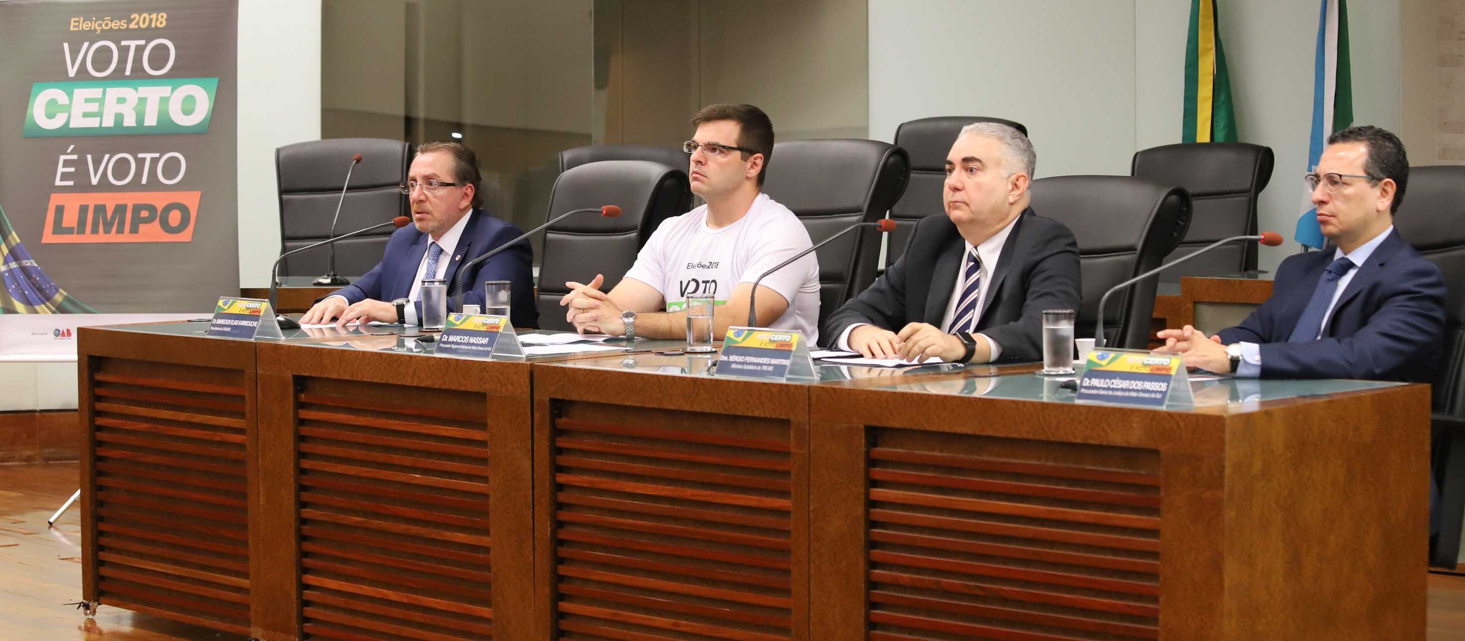 Campanha “Voto Certo é Voto Limpo” é lançada em MS OAB-MS/Divulgação