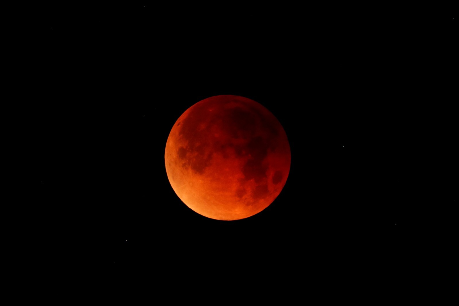 Lua de sangue é vermelha pela mesma razão que faz o céu ser azul; entenda Lua de sangue do dia 31 de janeiro de 2018, na Califórnia, nos Estados Unidos (Foto: Mike Blake/Reuters)