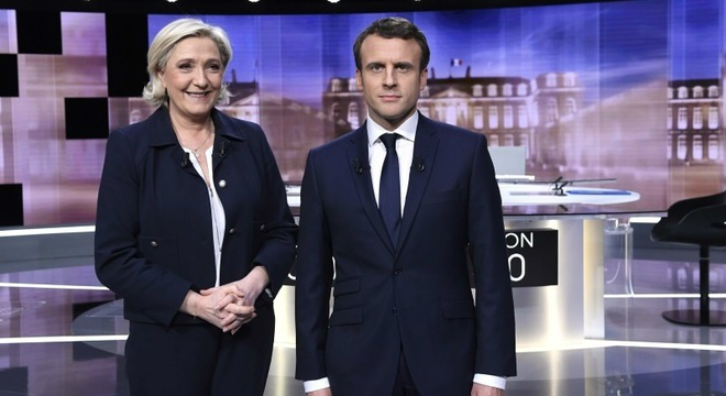 Marine Le Pen e Emmanuel Macron disputam, hoje, a Presidência da França
REUTERS/Eric Feferberg/Pool