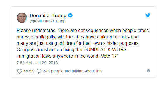 Entrar ilegalmente nos EUA tem consequências, diz Trump Entrar ilegalmente nos EUA tem consequências, diz Trump