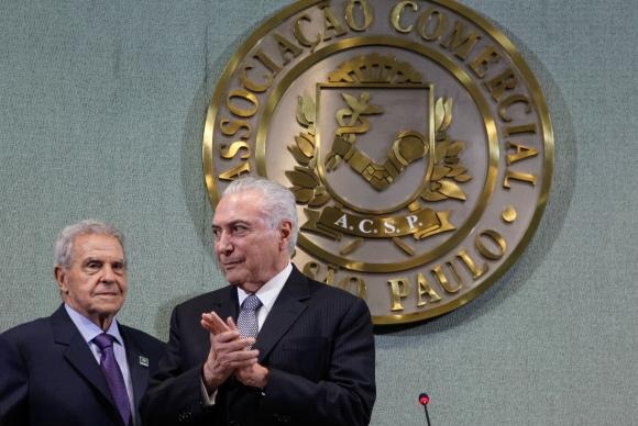 Temer diz que pode encerrar intervenção em setembro e votar PEC da Previdência O presidente Michel Temer participa da cerimônia de abertura da sessão plenária da Federação das Associações Comerciais do Estado de São Paulo Beto Barata/PR