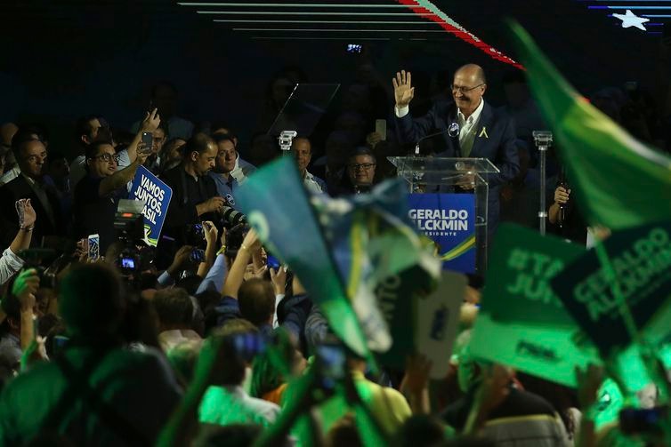Convenção Nacional do PSDB, em Brasília, lança Geraldo Alckmin como seu candidato à Presidência da República - José Cruz/Agência Brasil