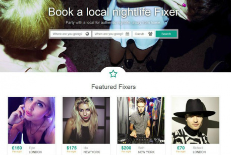 O site Zoola Fix, que oferece companheiros de balada para turistas em várias cidades do mundo (Foto: Reprodução/zoolafix.com)