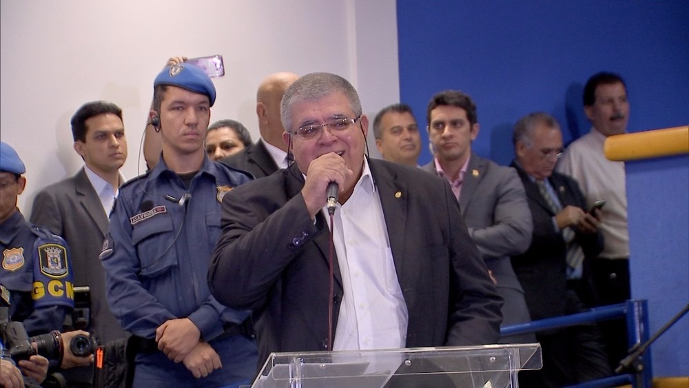 Deputado federal Carlos Marun (PMDB-MS) durante evento na Câmara Municipal de Campo Grande (Foto: Argemiro Barros)