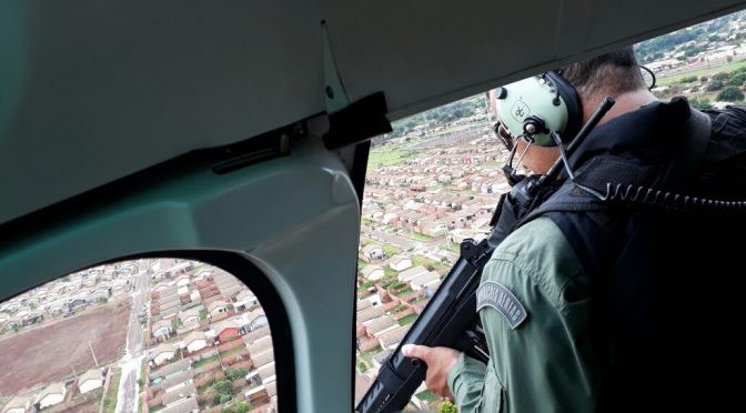 Helicóptero reforça policiamento preventivo em Dourados