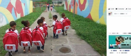 Mochila escolar 'gigante' dada por prefeitura na BA vira piada na web