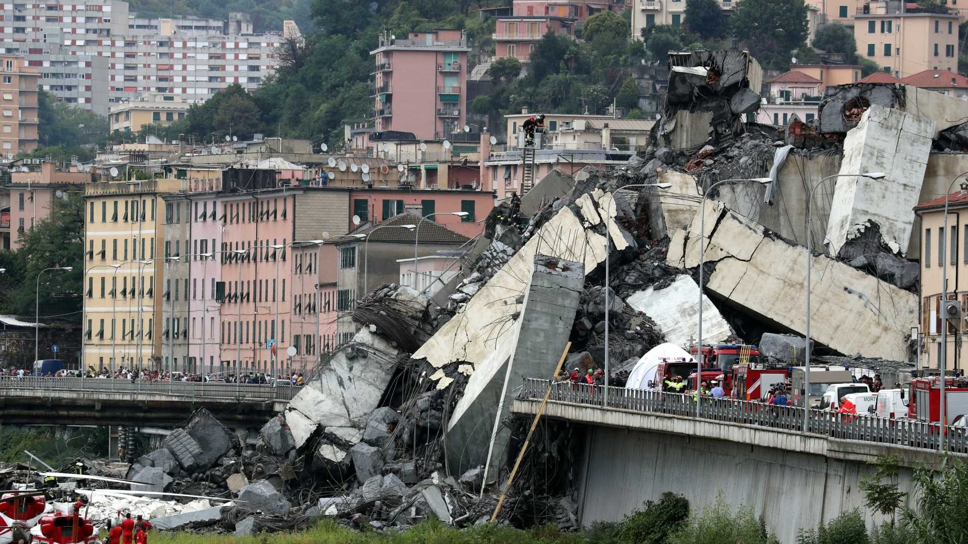 Autostrade pagará 500 milhões de euros a Gênova após desastre com ponte