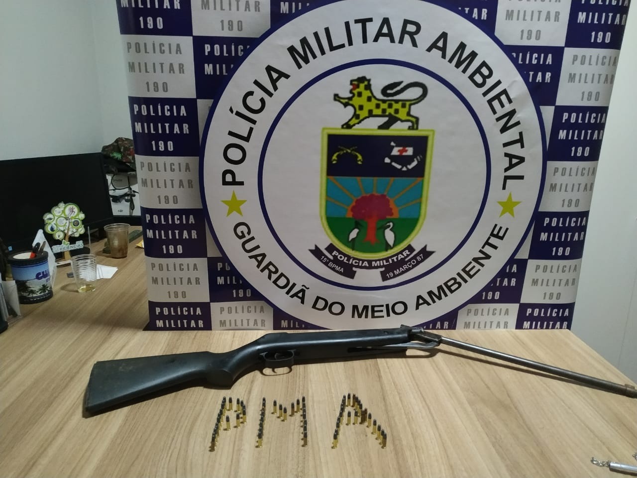 Homem é preso com rifle e 61 munições durante caçada ilegal Homem é preso com rifle e 61 munições durante caçada ilegal