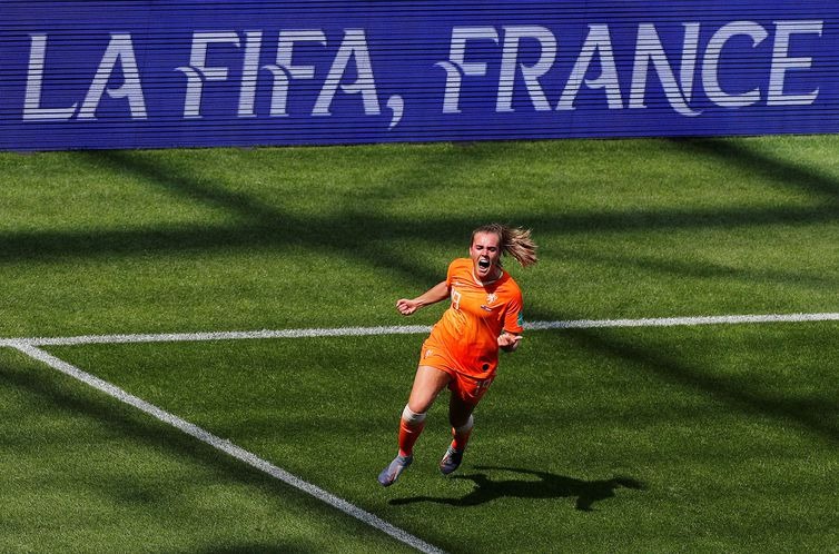 Jill Roord, jogadora da Holanda na Copa da França - 2019. - Phil Noble/ Reuters 