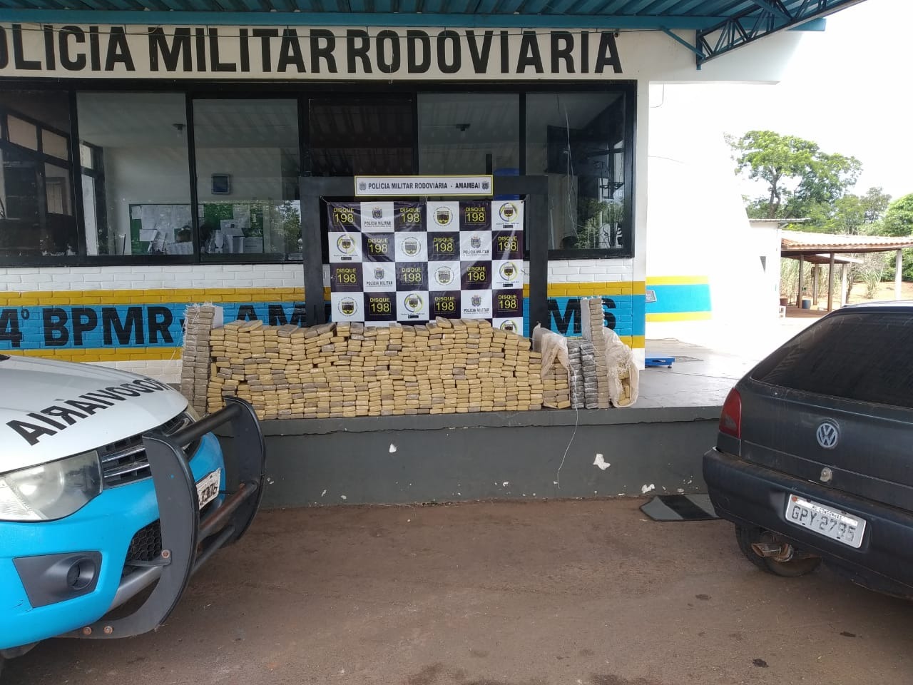 Paulista é preso transportando 391 kg de maconha na MS-156