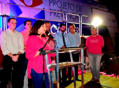 A prefeita Délia Razuk falou sobre a importância de ações para a prevenção das doenças, principalmente o Câncer – Luiz Radai/Assecom