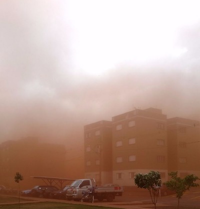 Choque térmico fez "levantar poeirão" em Dourados Ddos News