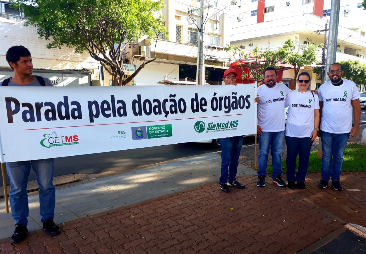 Parada pela doação de órgãos ocorre no centro de Campo Grande