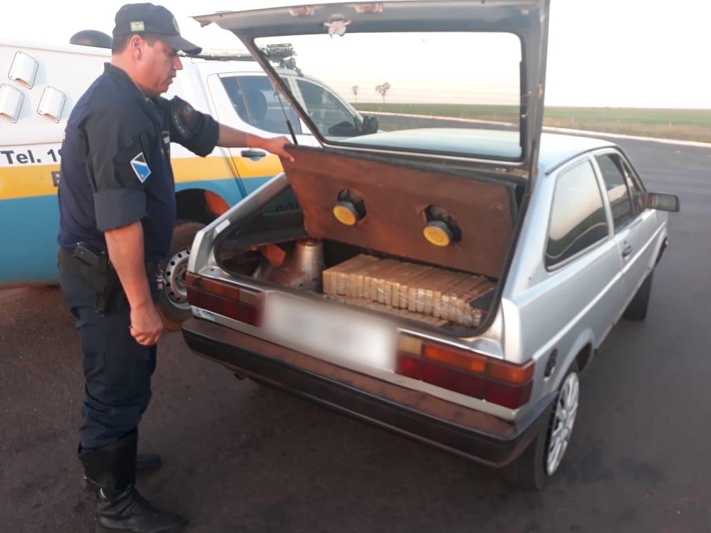 Traficante é preso transportando 100 quilos de maconha na MS-141 PMR/Divulgação